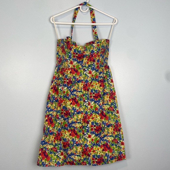 Girls From Savoy Floral Halter Dress Sz 8 Garden Party Retro Style Summer Cockta - Picture 11 of 14